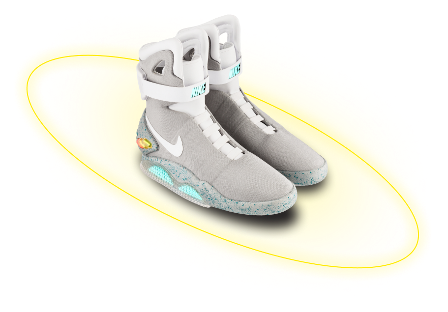 RКросовки Nike Air Mag с желтым кольцом во круг